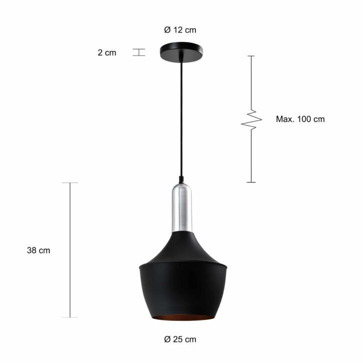Moderne hanglamp met een diameter van 25 cm