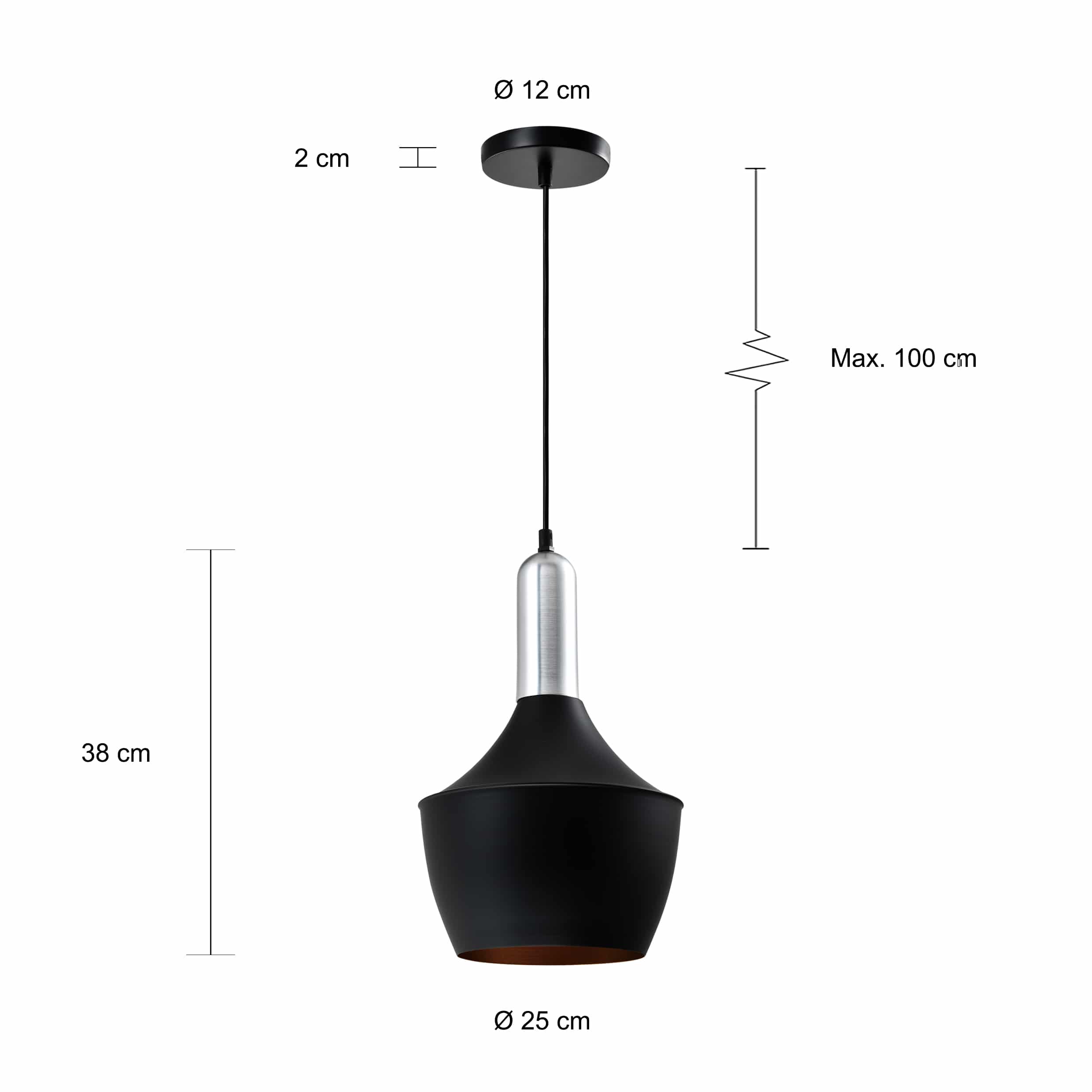 Moderne hanglamp met een diameter van 25 cm