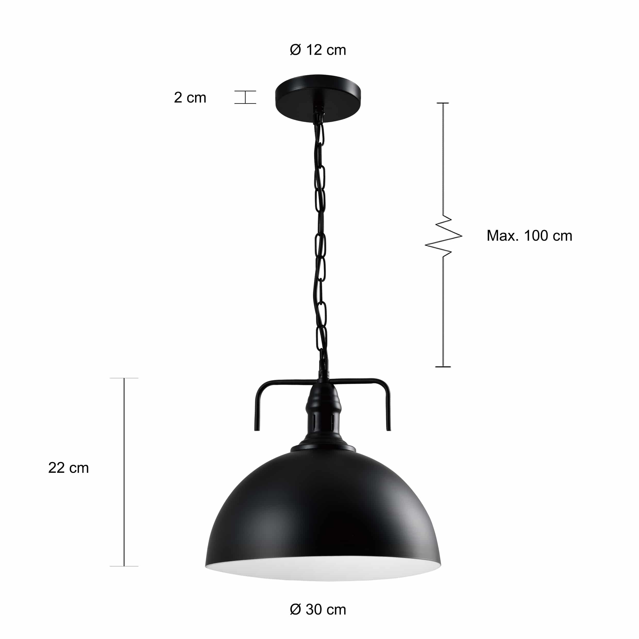 Lamp met een diameter van 30 cm