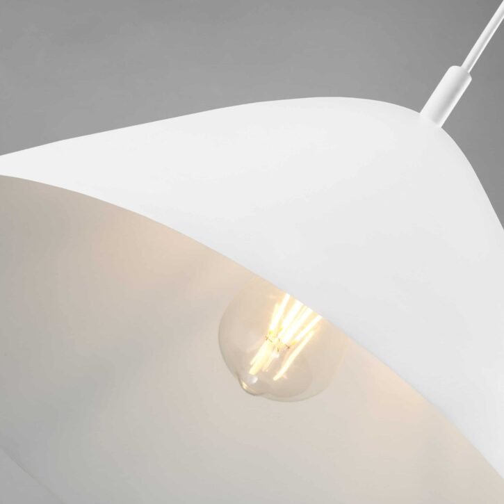 Retro design lampen in het wit