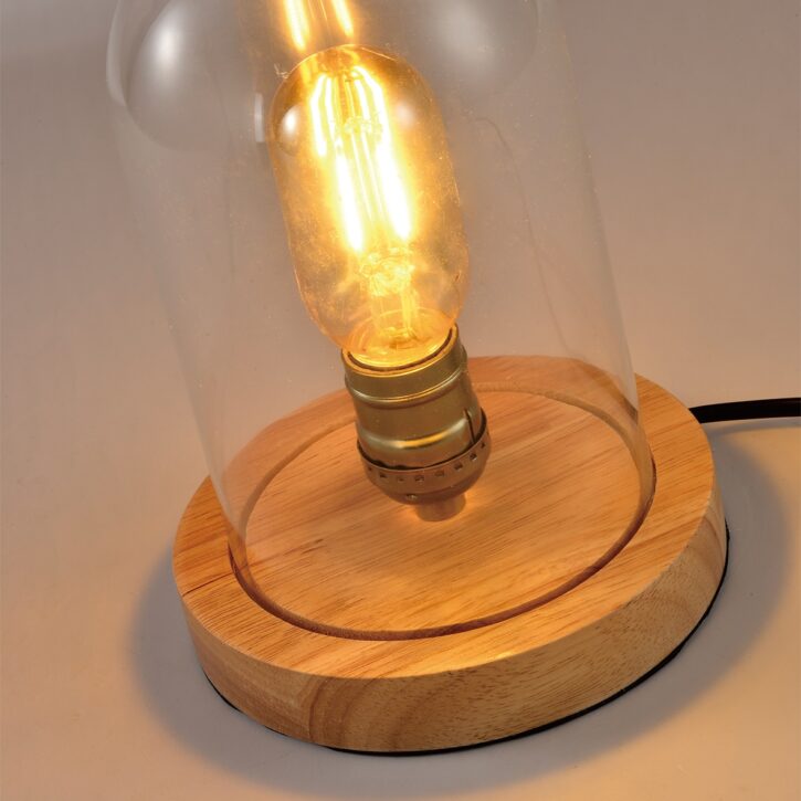 QUVIO lampje met houten voet