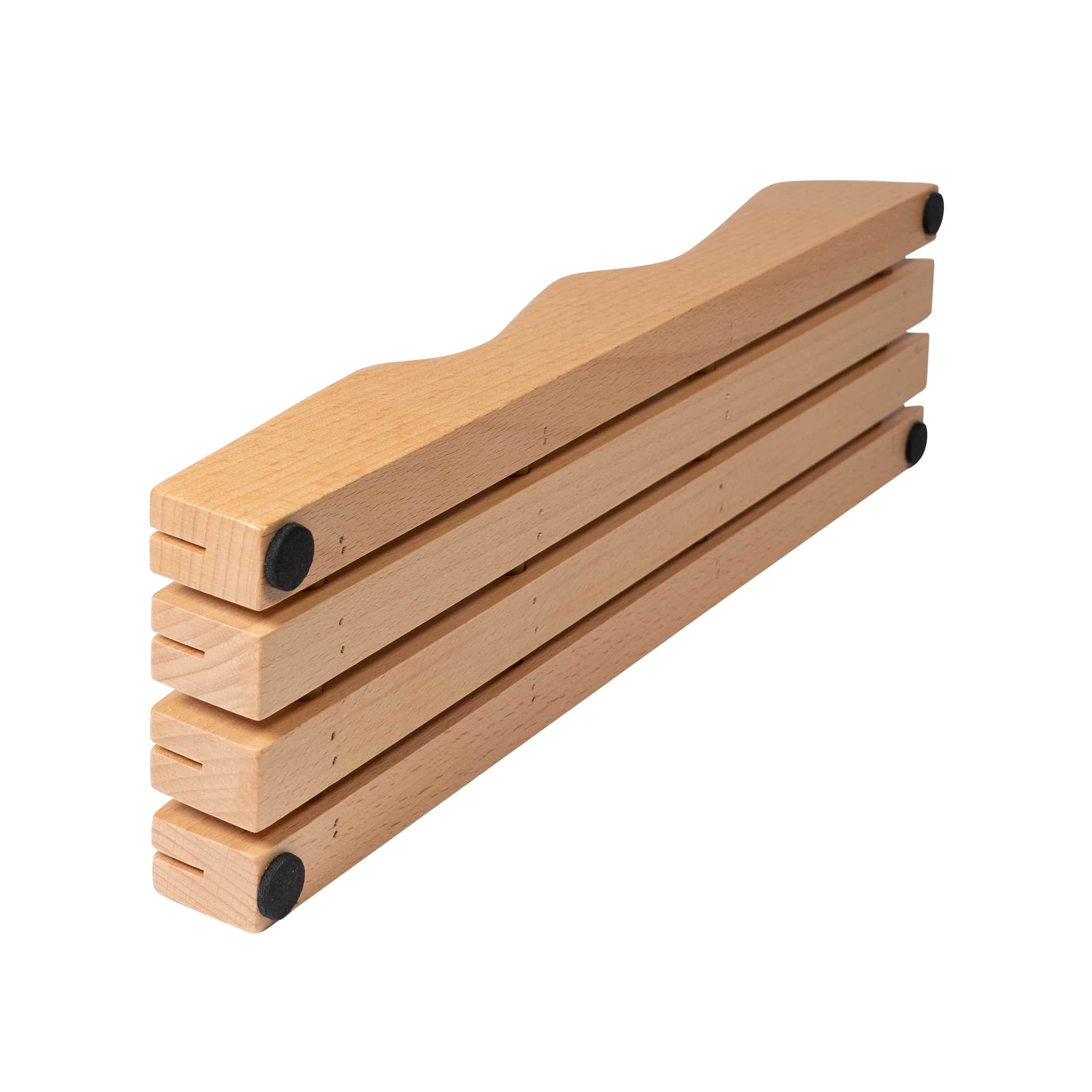 Antislip houten blok voor messen
