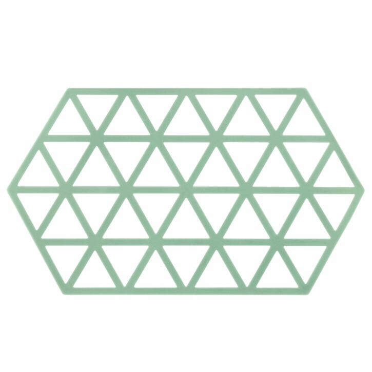 Lange hexagon onderzetter in het groen