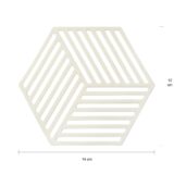 Hexagon pannenonderzetters in het wit