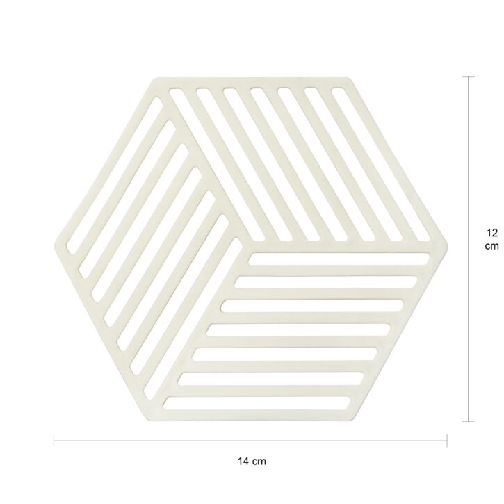 Hexagon pannenonderzetters in het wit