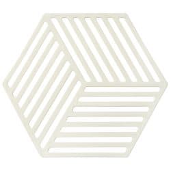 Hexagon pannenonderzetter wit