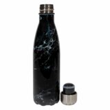 Zwarte fles met marmer design