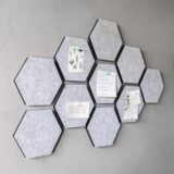 Hexagon vormen memoborden